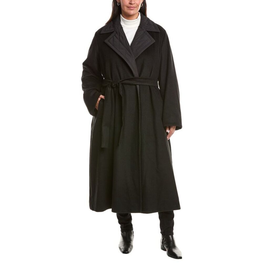 Marina Rinaldi Womens Plus Capanna Reversible Wool Coat